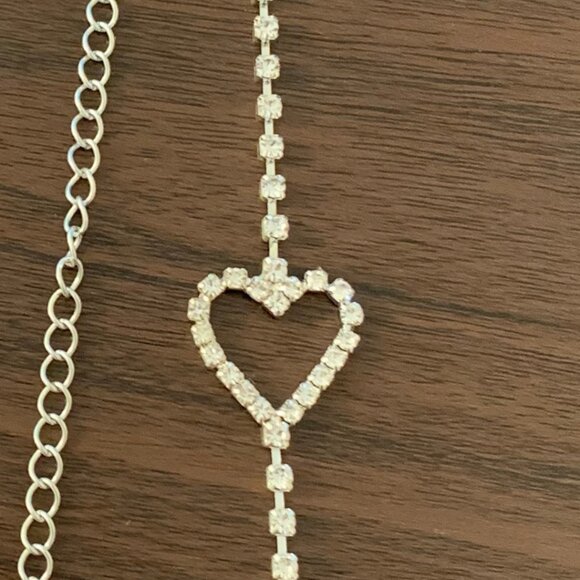 Bra Straps Rhinestone Bling Heart Shaped Size M - Picture 3 of 4